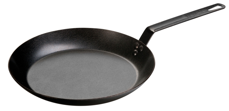 Lodge Seasoned Carbon Steel Skillet, 12 inch -- 3 per case.
