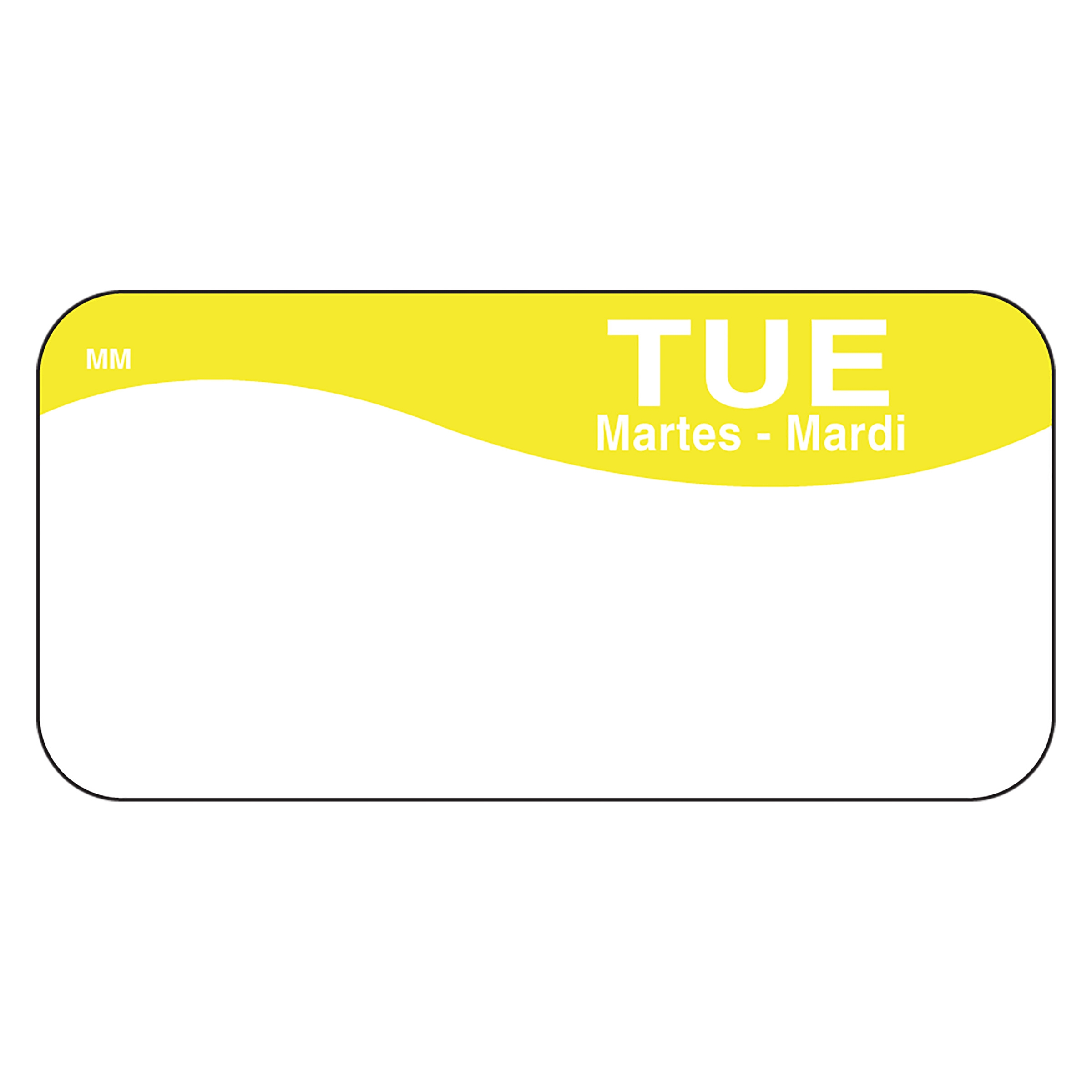 Daymark Tuesday Movemark Day Of The Week Removable Label, 1 X 2 Inch -- 12 Per Case