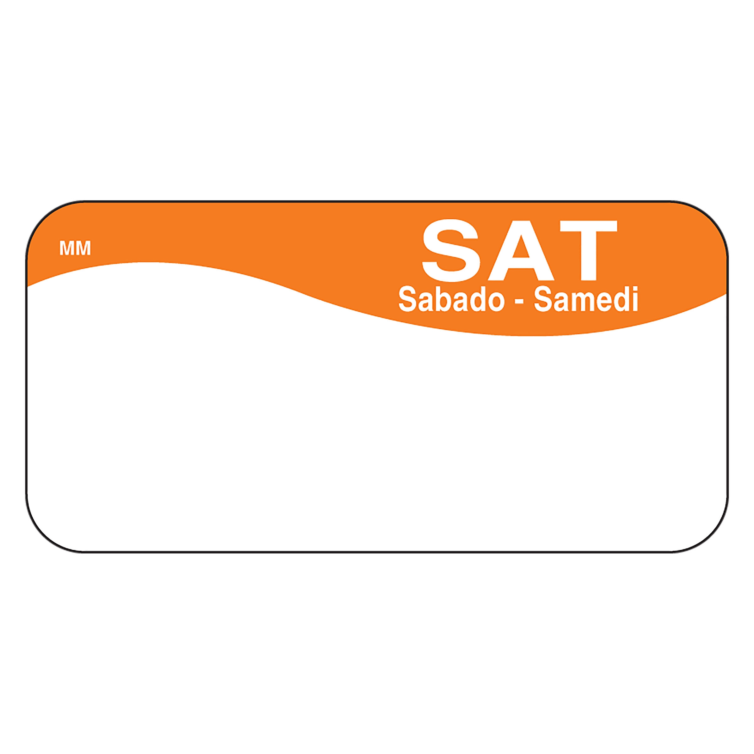 Daymark Saturday Movemark Day Of The Week Removable Label, 1 X 2 Inch -- 12 Per Case