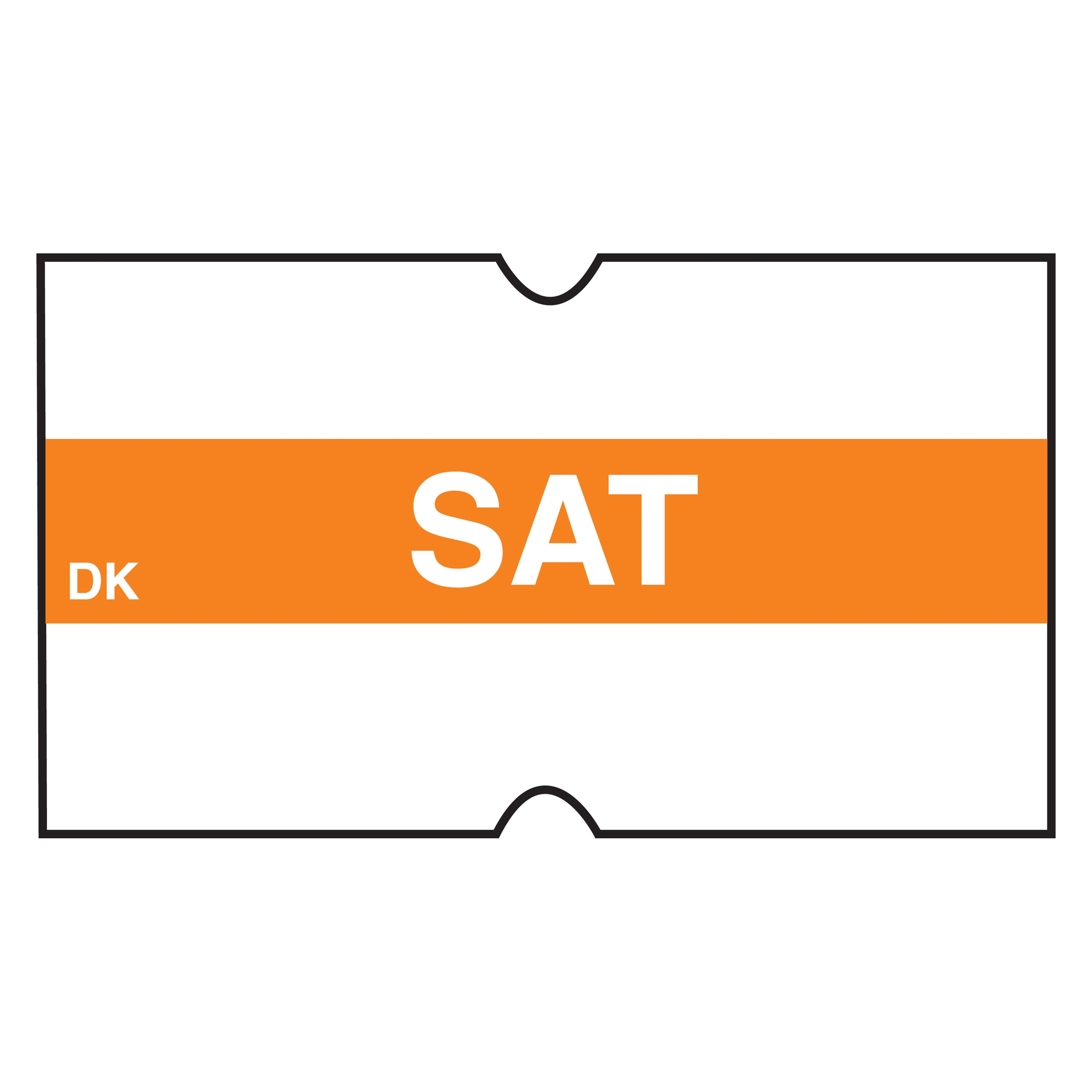 Daymark Saturday Duramark Dm4 2-line Orange Date Coder Label, 750 Count -- 8 Per Case