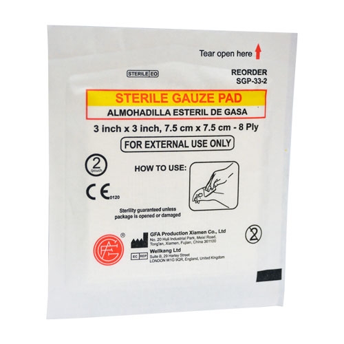 Daymark First Aid 3 x 3 inch Sterile Gauze Dressing Pad -- 5 per case.
