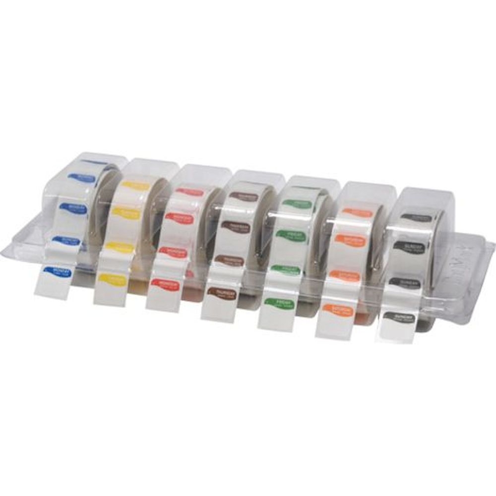 Daymark DissolveMark 0.75 x 0.75 inch Dissolvable Adhesive Day of the Week Label, 1000 count - 12 per case