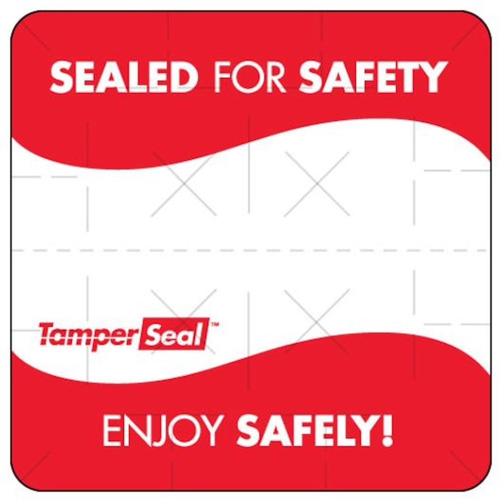 Daymark 2 inch square Super Permanent Adhesive Label with Tamper Slits, 500 count - 24 per case