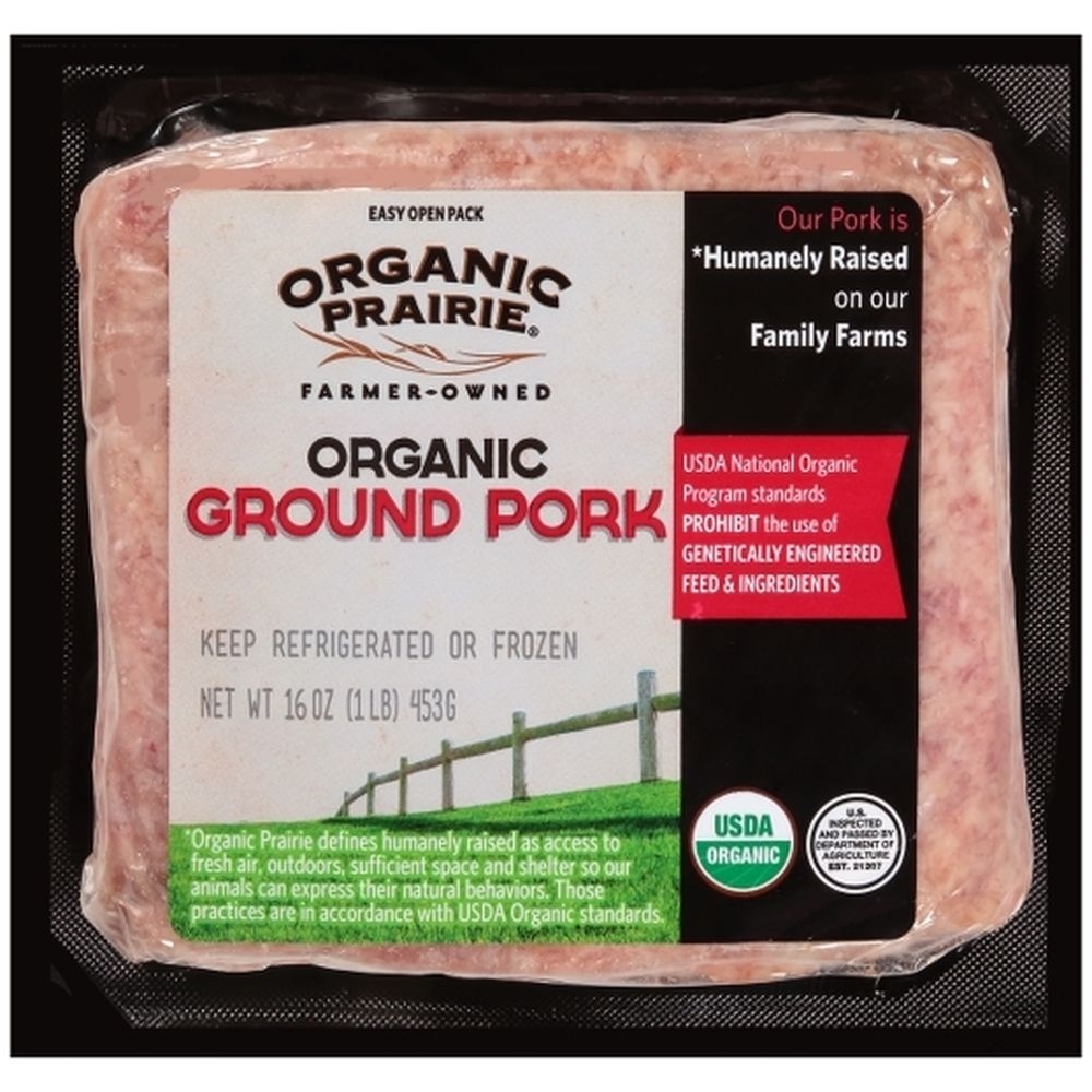 Organic Prairie Organic Ground Pork, 1 Pound -- 8 per case