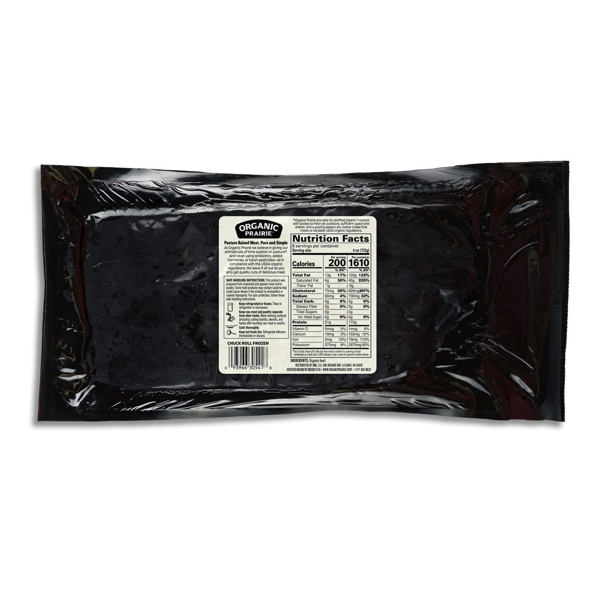 Organic Prairie Beef Chuck Roast, 2.02 Pound -- 4 per case