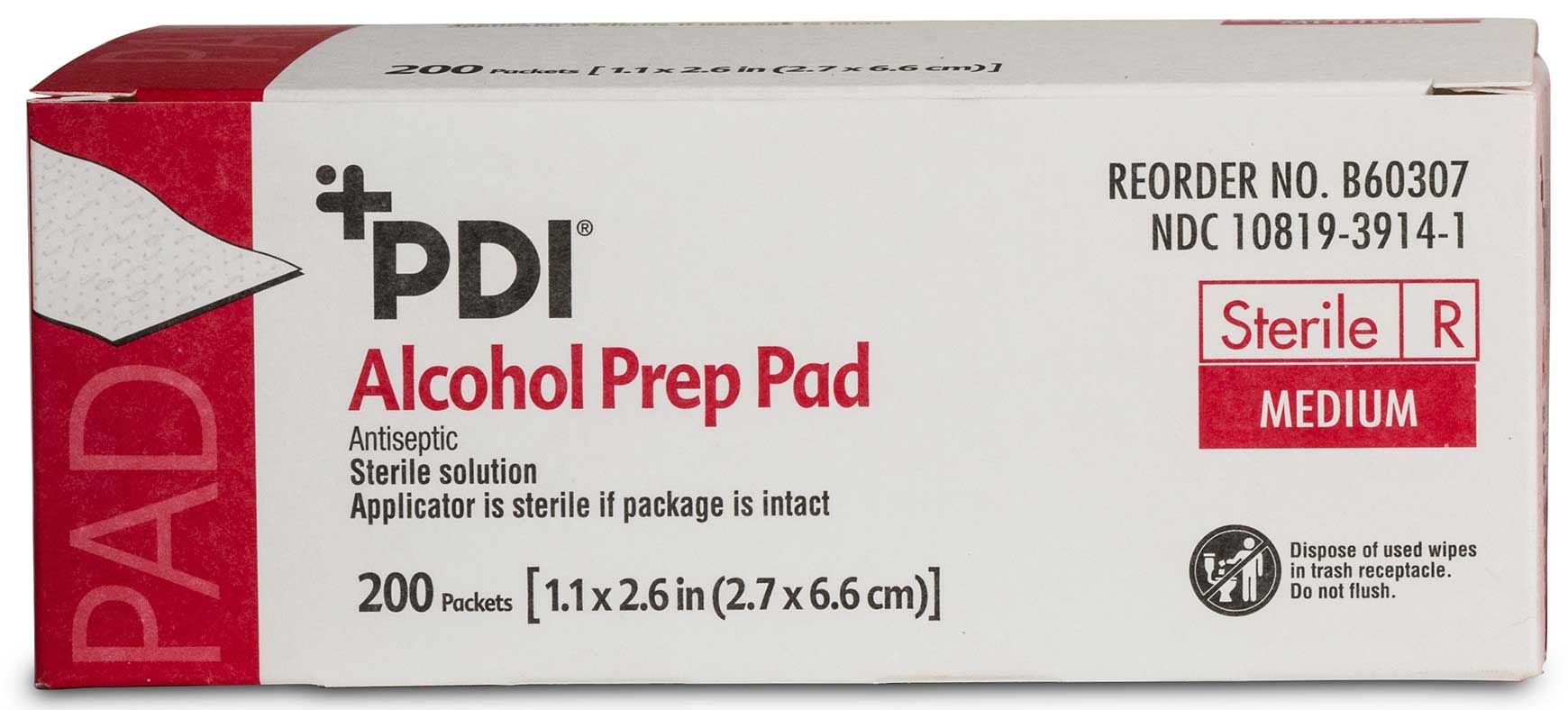Sani Professional Alcohol Prep Pad, 200 count per pack -- 20 per case.