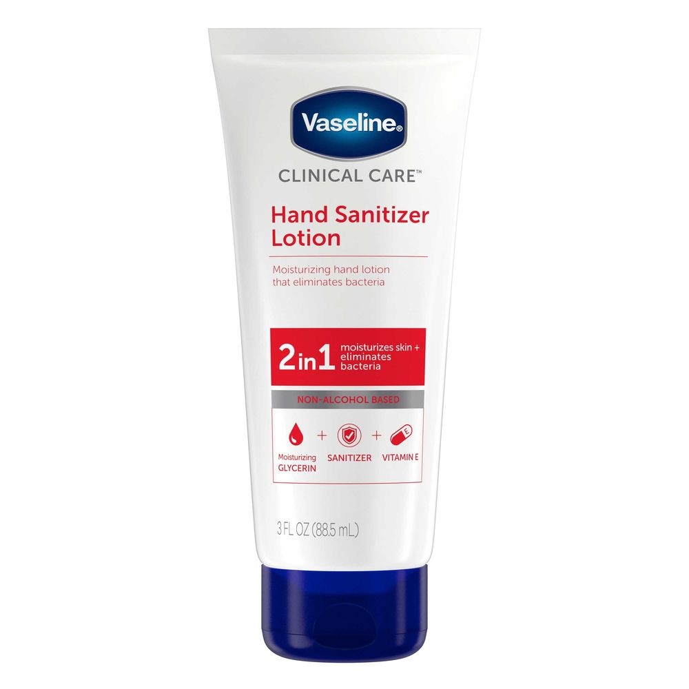 Vaseline Clinical Care 2 in 1 Hand Sanitizer Lotion, 3 Ounce -- 12 per case