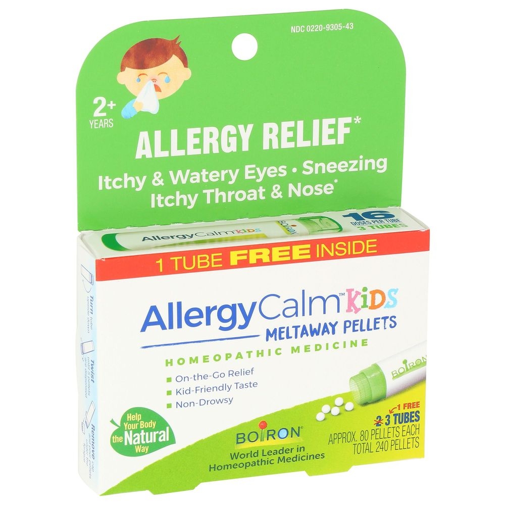 Boiron AllergyCalm Kids Allergy Relief Pellets, 3 count
