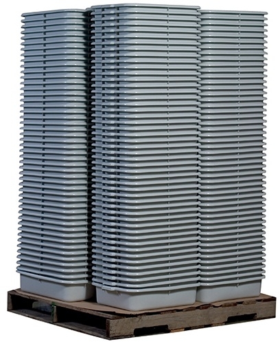 Tablecraft Gray Tote Box Bus Tub, 7.5 Gallon -- 24 per case