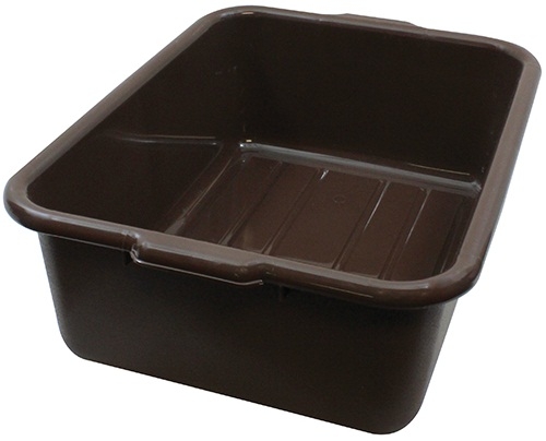 Tablecraft Brown Tote Box Bus Tub, 7.5 Gallon -- 12 per case