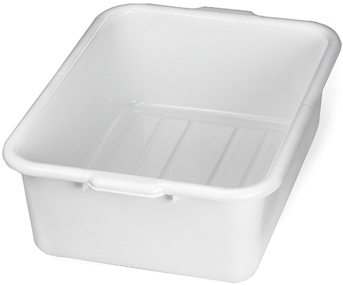 Tablecraft White Tote Box Bus Tub, 7.5 Gallon -- 12 per case