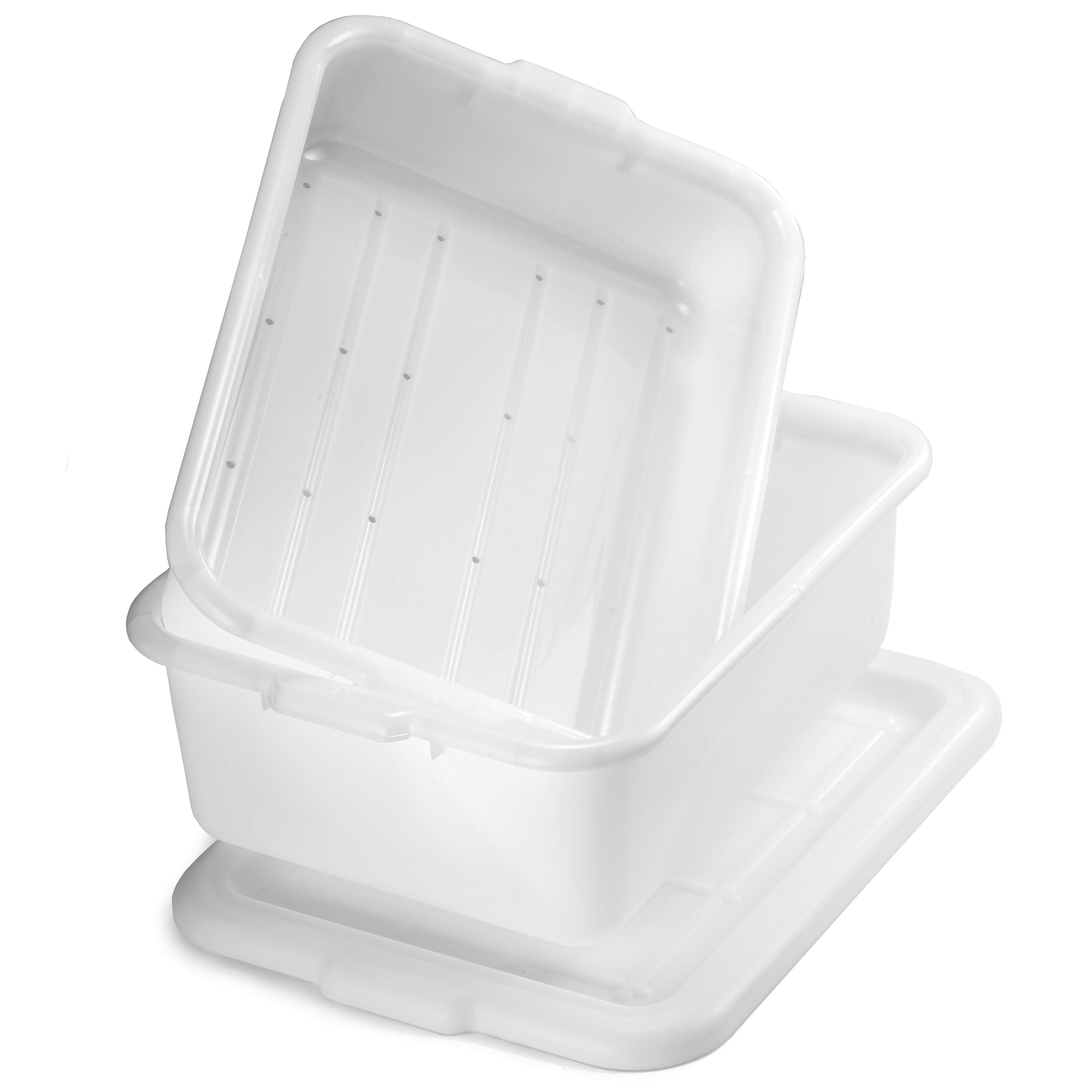 Tablecraft Milky White High Density Polyethylene Freezer Storage Box, 7 inch -- 12 per case.