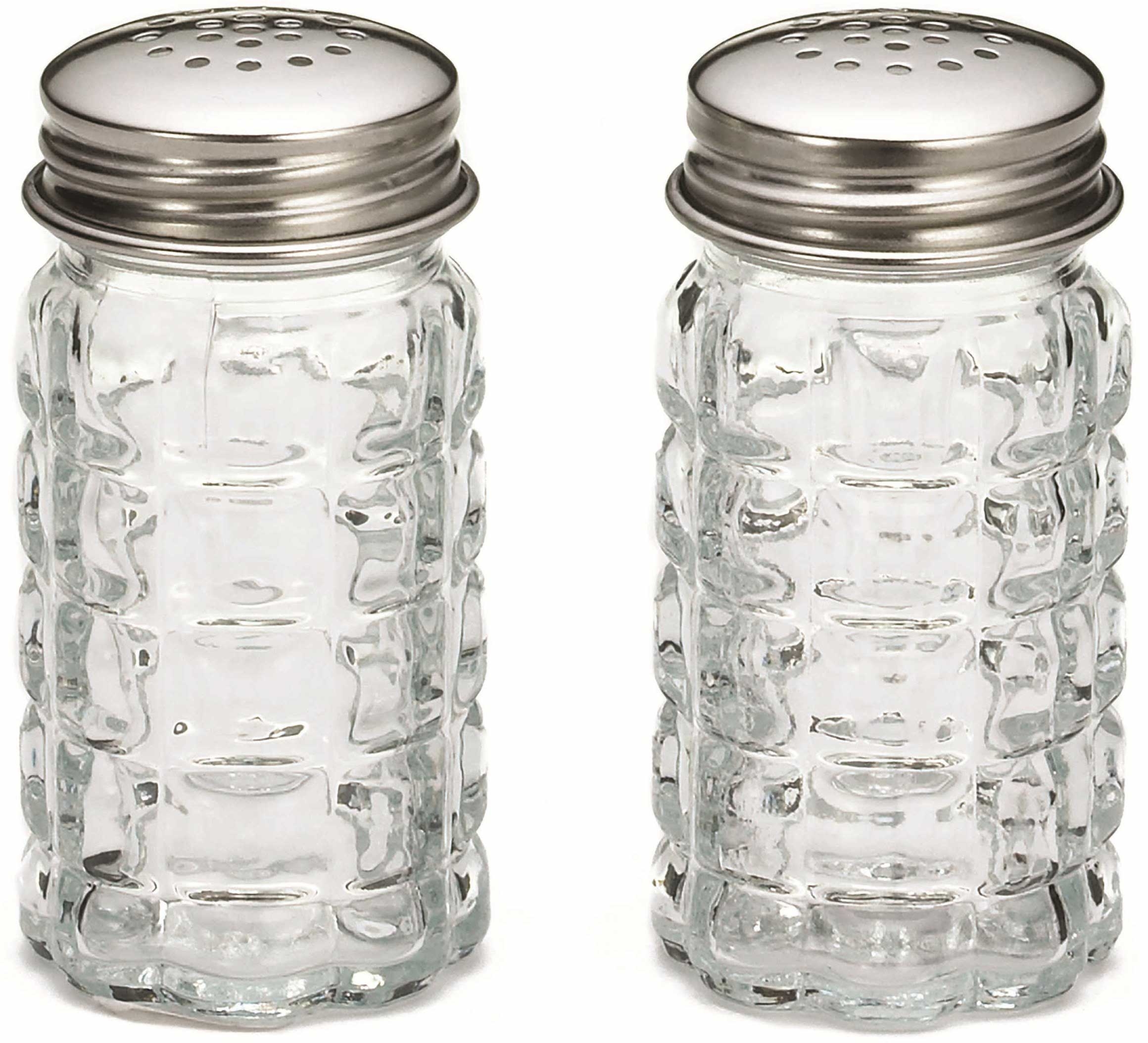 Tablecraft Stainless Steel Top Nostalgia Salt and Pepper Shaker, 1.5 Ounce - 12 count per pack -- 4 packs per case