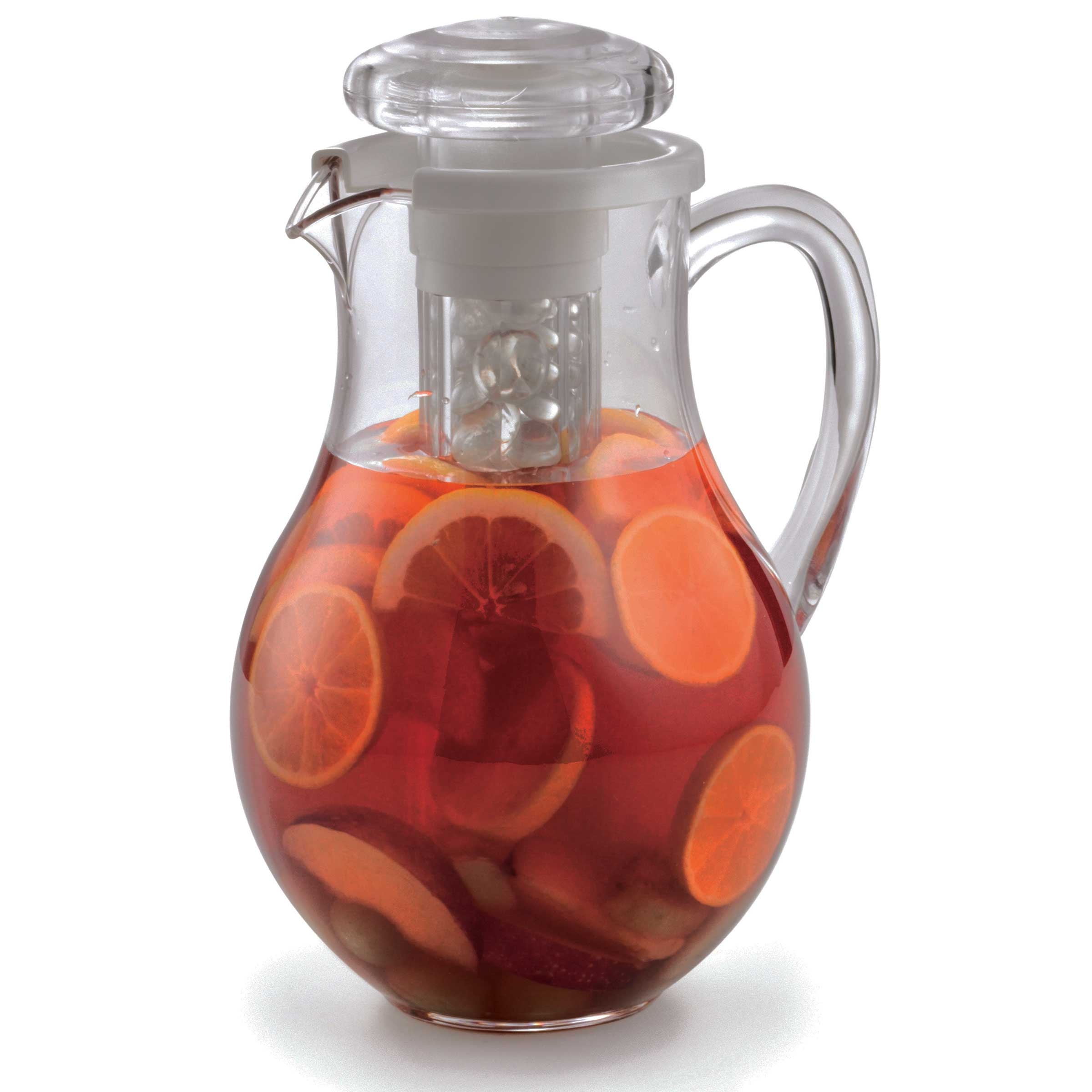 Tablecraft Polycarbonate Center Ice Core Pitcher, 1/2 Gallon