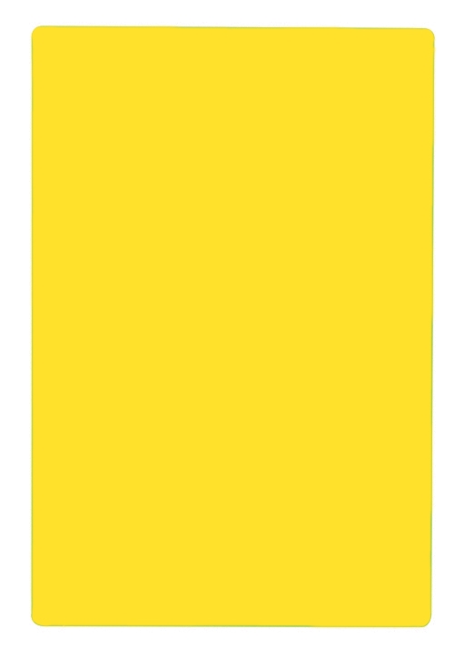 Tablecraft Polyethylene Yellow Rectangular Cutting Board, 20 x 15 x 0.5 inch