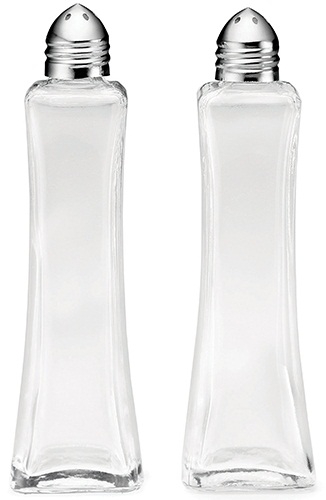 Tablecraft Metro Salt and Pepper Shaker with Chrome Top -- 24 per case