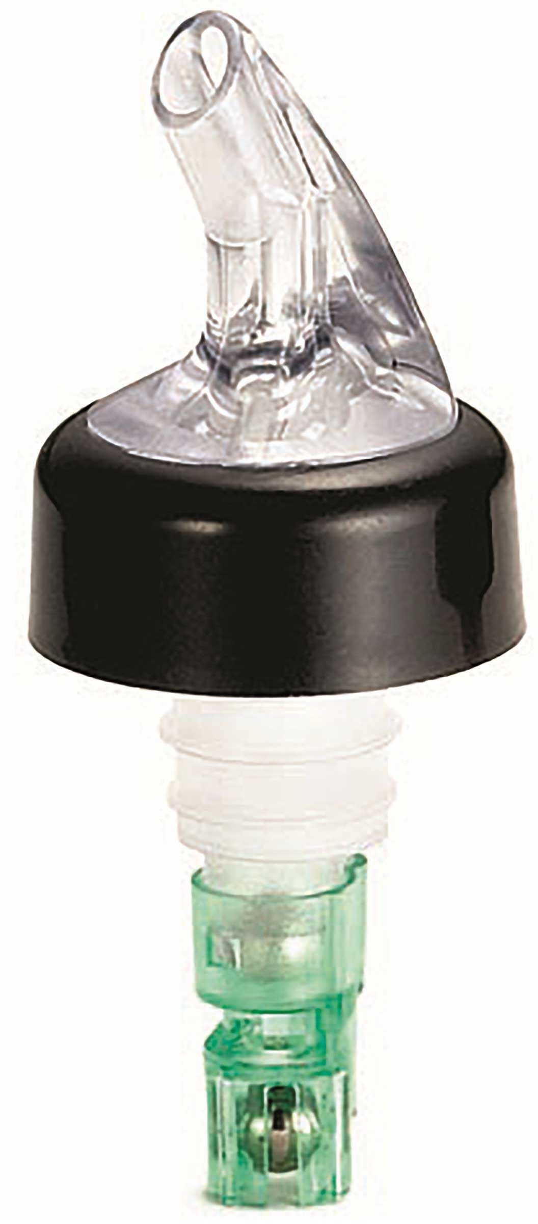 Tablecraft Clear Spout Green Tube Proper Pourer, 3/4 Ounce -- 12 per case