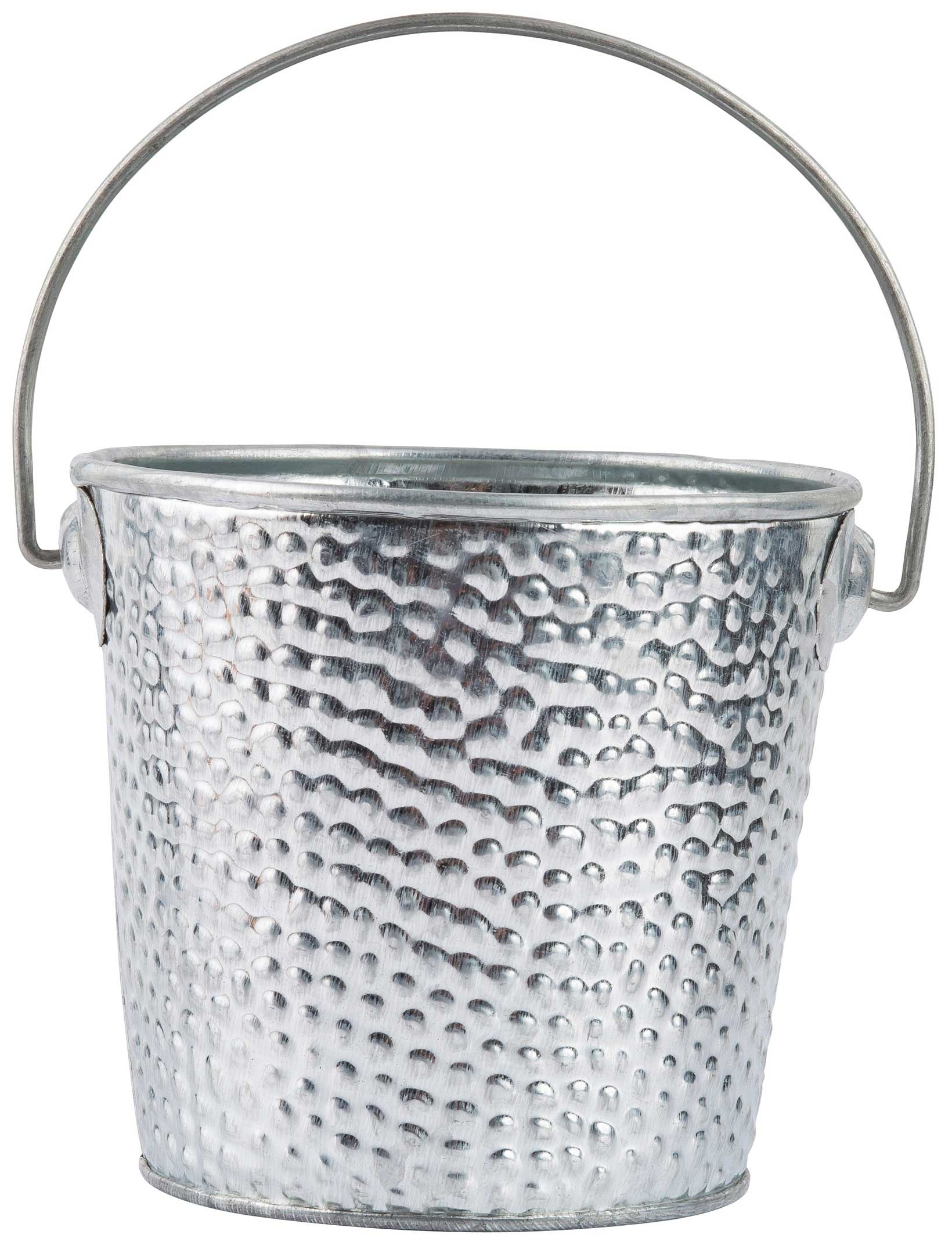 Tablecraft Galvanized Appetizer Pail, 4 x 4 inch - 12 count per pack -- 12 pack per case