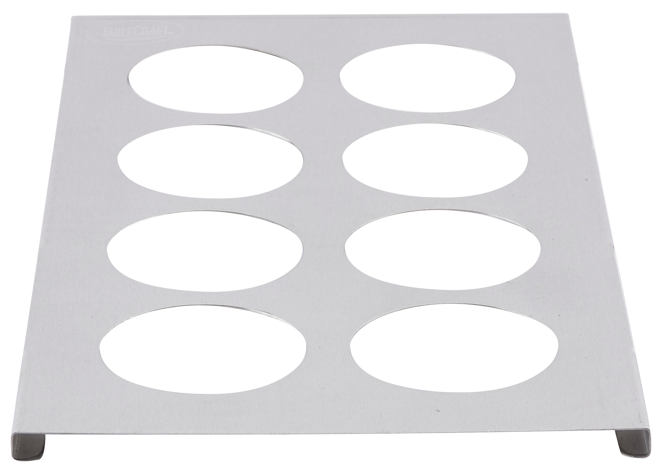 Tablecraft Stainless Steel Eight Hole Bottle Holder, 12.75 x 7 inch -- 12 per case