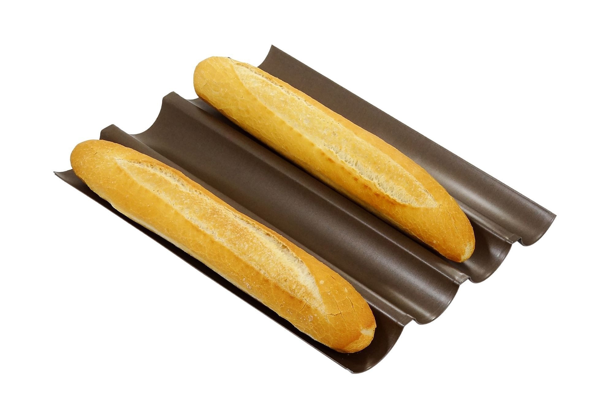 Gobel 4 Cavities French Baguette Baking Tray, 15 x 12.6 x 1.1 inch