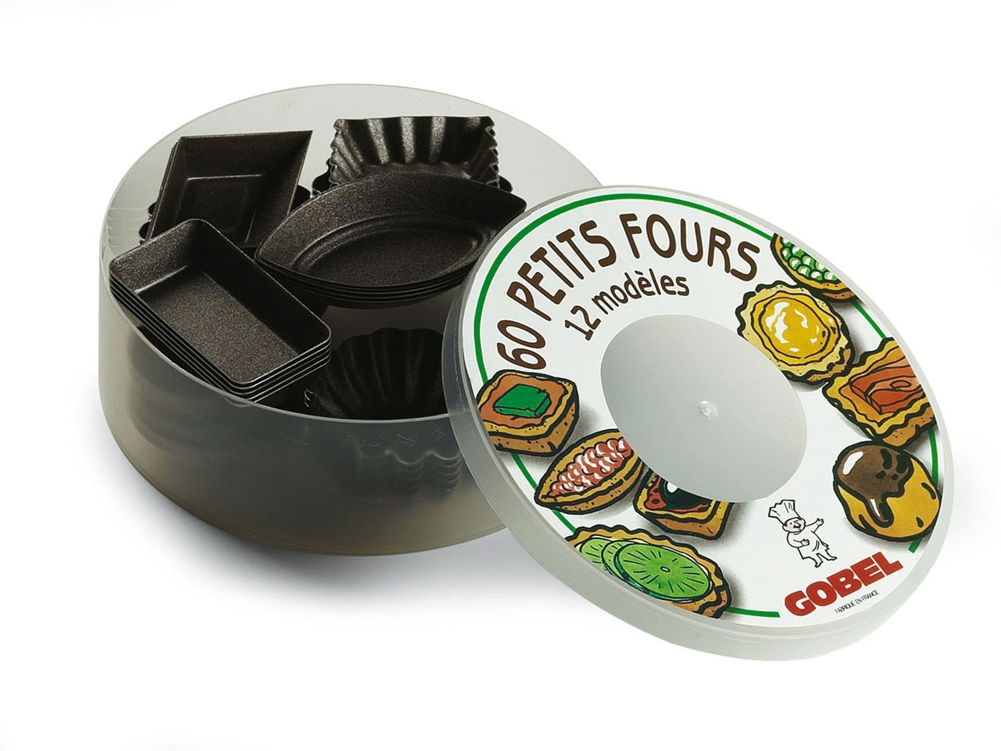 Gobel Non-Stick Steel Petits-Fours Box Mold, set of 60