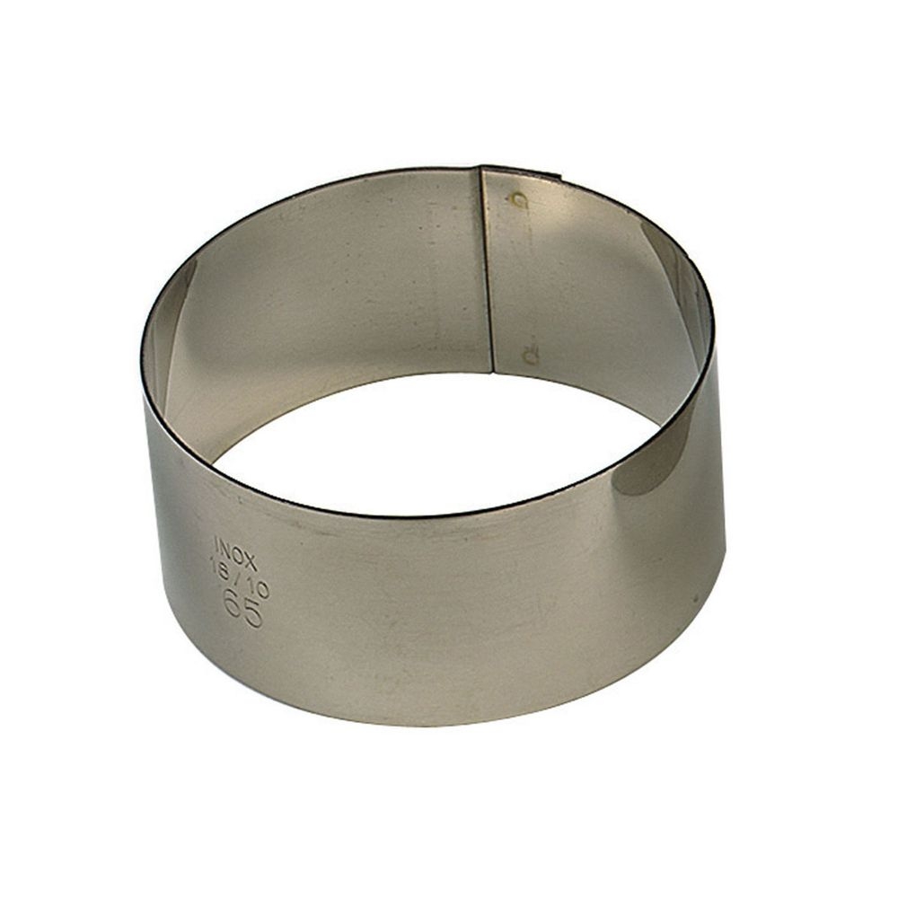 Gobel Stainless Steel Round Nonnette Ring, 2.8 inch x 1.2 inch Height Cavity