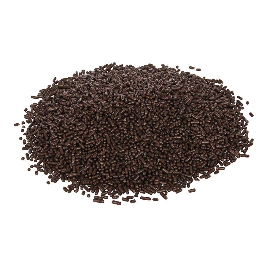 Sprinkle King Non Partially Hydrogenated Medium Chocolate Decorettes, 6 Pound -- 4 per case.