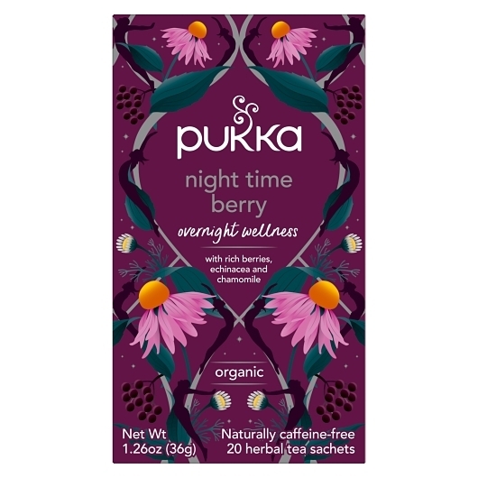 Pukka Organic Night Time Berry Herbal Tea, 20 count -- 4 per case