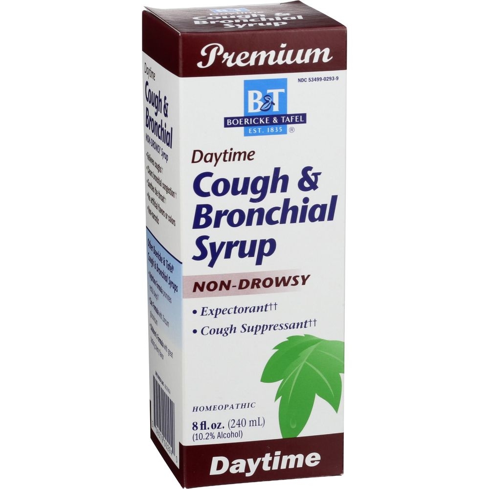 Boericke and Tafel Daytime Cough and Bronchial Syrup, 8 Ounce -- 3 per case