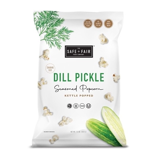 Safe Plus Fair Dill Pickle Kettle Popped Flavored Popcorn, 3 Ounce -- 6 per case
