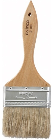 Winco Boar Bristle Pastry Brush, 3 inch Flat -- 12 per case