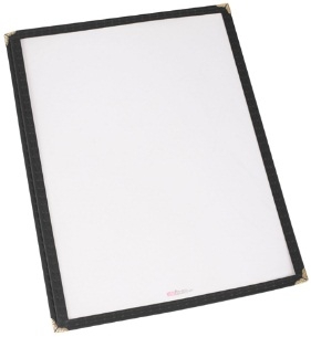 Winco Black Single Pocket Menu Cover -- 25 per case