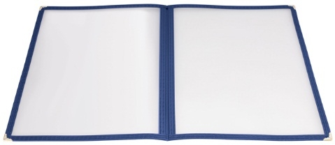 Winco Blue Double Fold Panel Menu Cover -- 25 per case