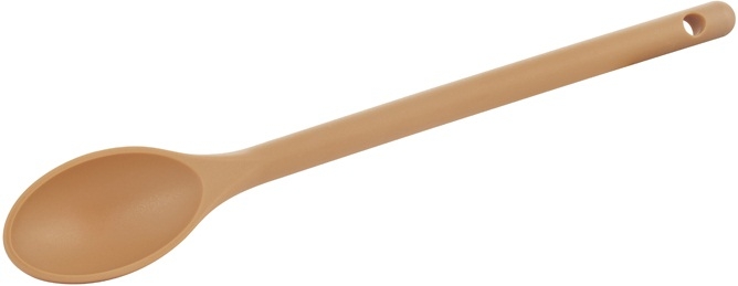 Winco Tan High Heat Nylon Spoon, 12 inch -- 24 per case