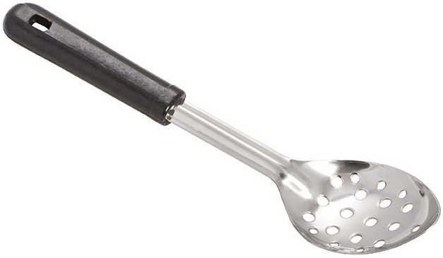 Winco Stainless Steel Perforated Basting Spoon with Bakelite Handle, 11 inch -- 12 per case