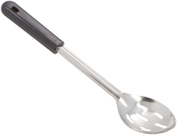 Winco Stainless Steel Slotted Basting Spoon with Bakelite Handle, 13 inch -- 12 per case