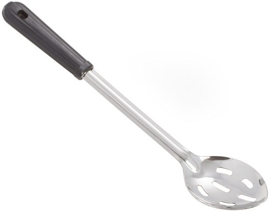 Winco Stainless Steel Slotted Basting Spoon with Bakelite Handle, 15 inch -- 12 per case