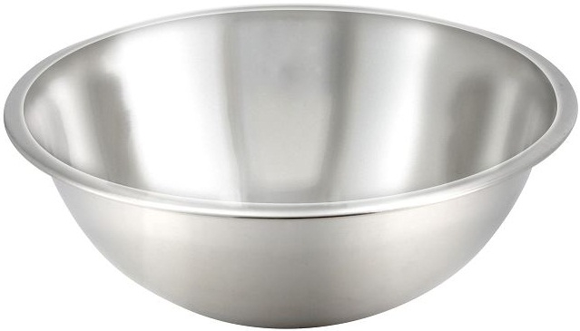 Winco Economy Stainless Steel Mixing Bowl, 4 Quart -- 12 per case