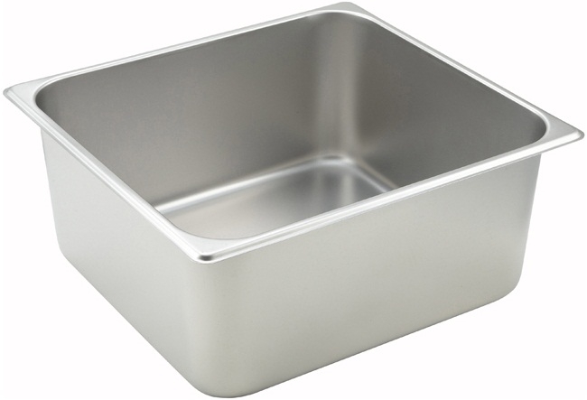 Winco 25 Gauge Stainless Steel Straight Sided Steam Pan, 6 inch Depth -- 6 per case