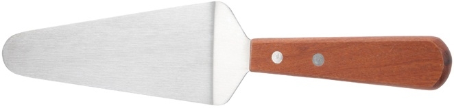 Winco Offset Pie Server with Wooden Handle, 4 5/8 x 2 3/8 inch Blade -- 12 per case