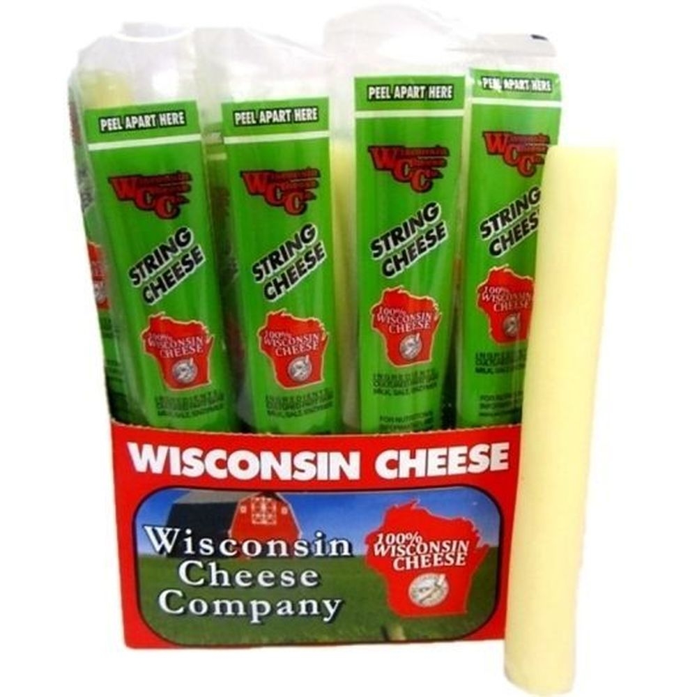 Wisconsin Cheese Company String Cheddar Cheese Stick, 1 Ounce -- 192 per case