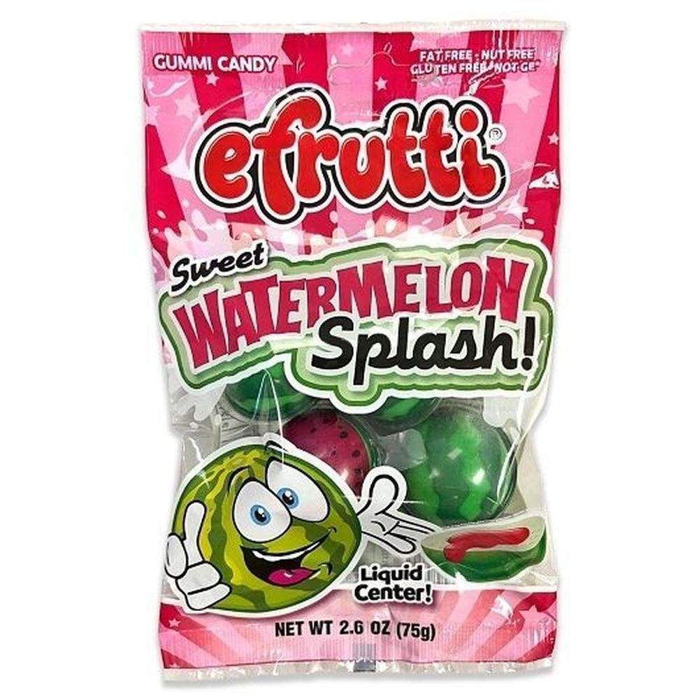 Efrutti Watermelon Splash Gummies - Ready Case, 75 Gram -- 12 per case