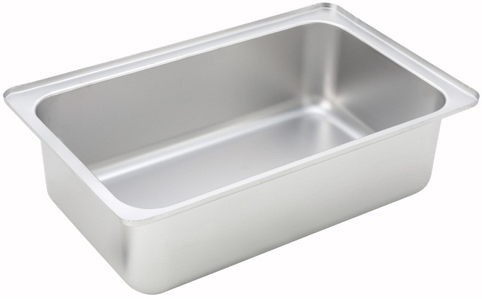 Winco Stainless Steel Upright Standing Edge Full Size Spillage Pan, 6 inch Deep -- 5 per case