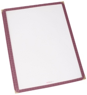Winco Burgundy Single Pocket Menu Cover -- 25 per case
