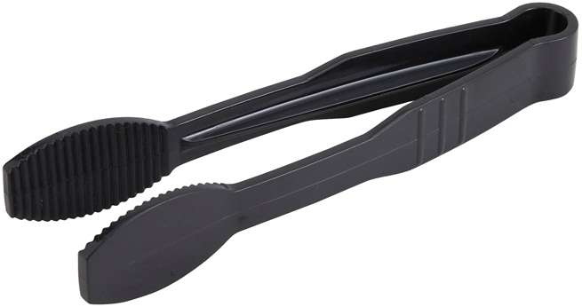 Winco Polycarbonate Black Flat Tong, 6 inch -- 12 per case