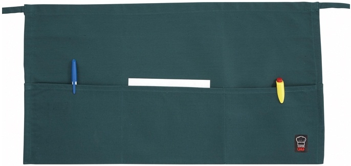 Winco Green 3 Pocket Waist Apron, 12 1/2 x 21-3/4 inch -- 12 per case