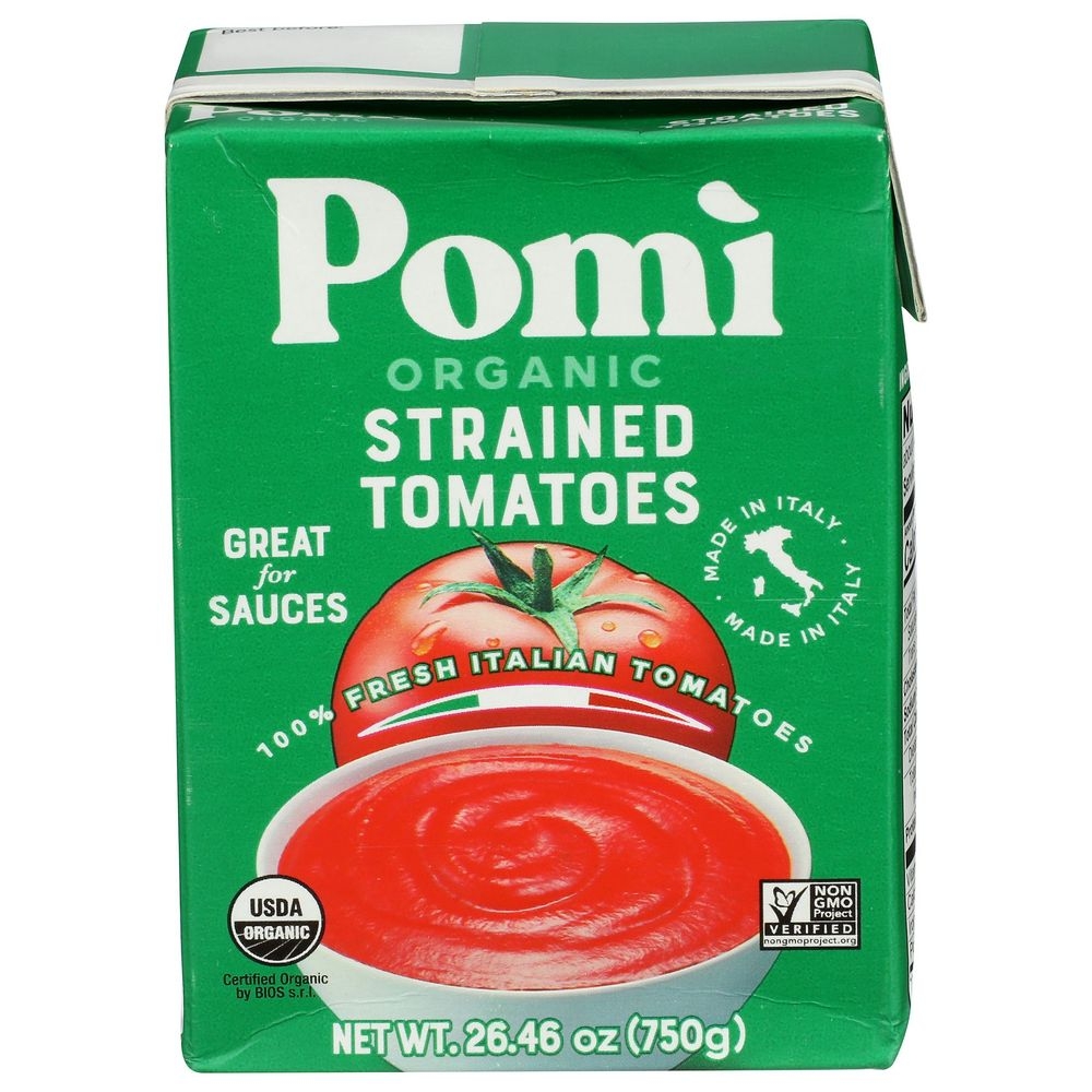 Pomi Organic Strained Tomatoes, 26.46 Ounce -- 12 per case