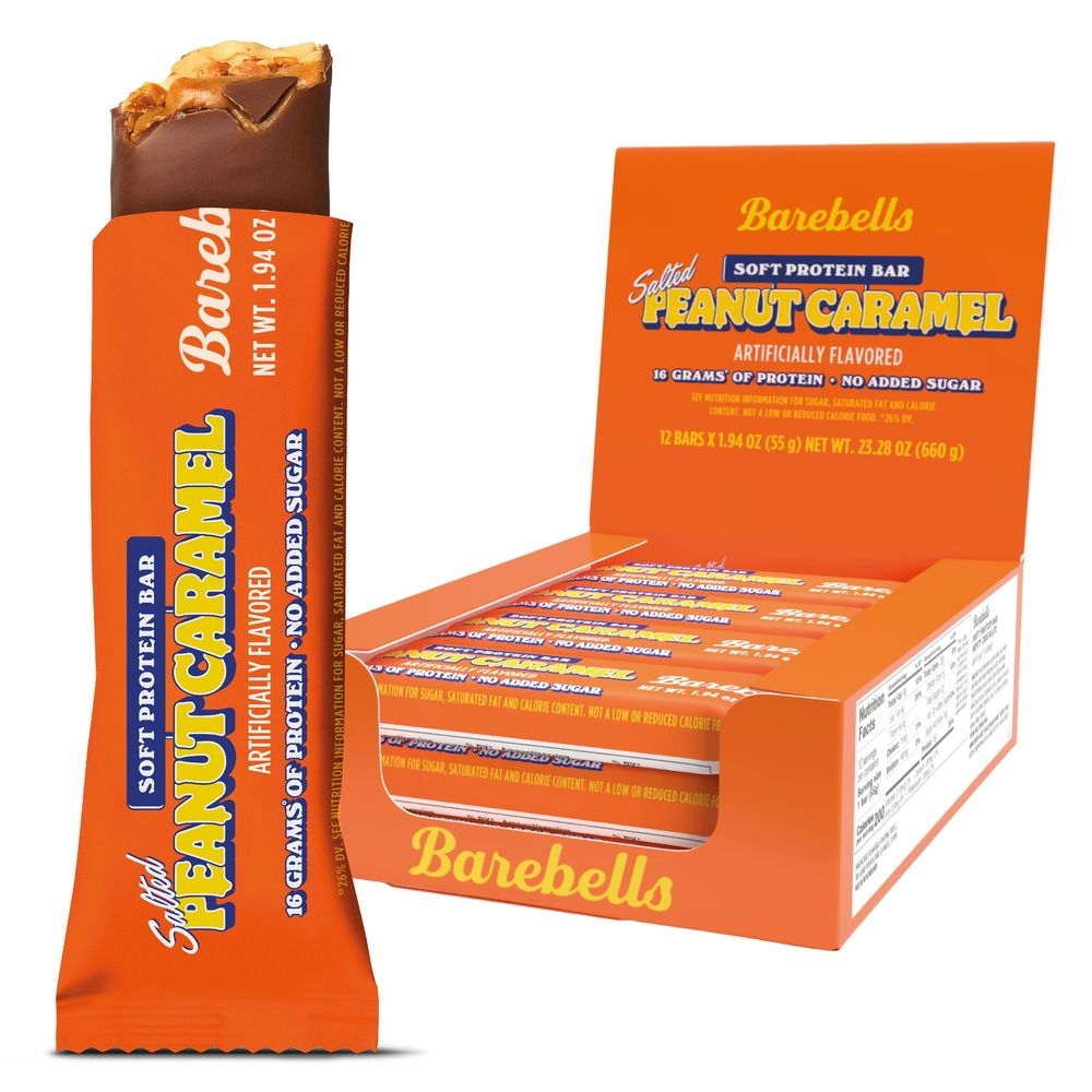 Barebells Peanut Caramel Soft Protein Bar, 55 Gram -- 12 per case