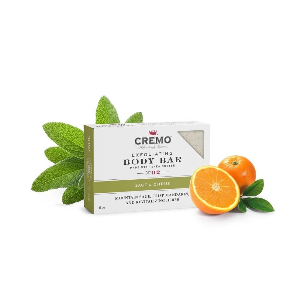 Cremo Sage and Citrus Exfoliating Body Bar, 6 Fluid Ounce -- 12 per case