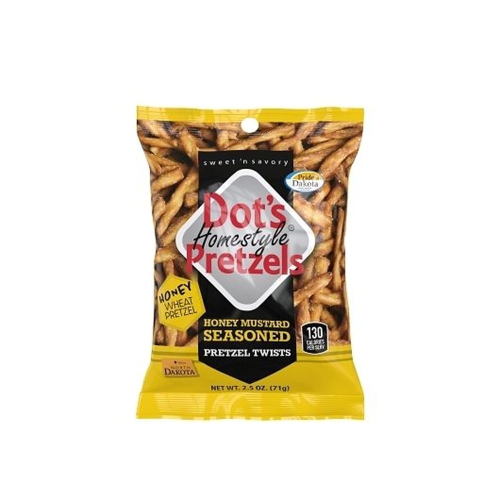 Dots Homestyle Honey Mustard Pretzel Twists, 2.5 Ounce -- 12 per case